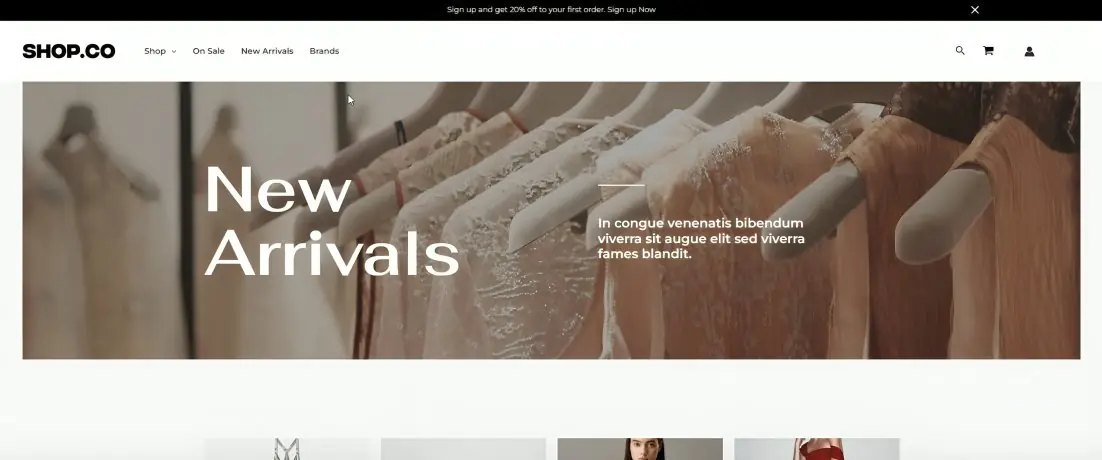 New Arrivals Section