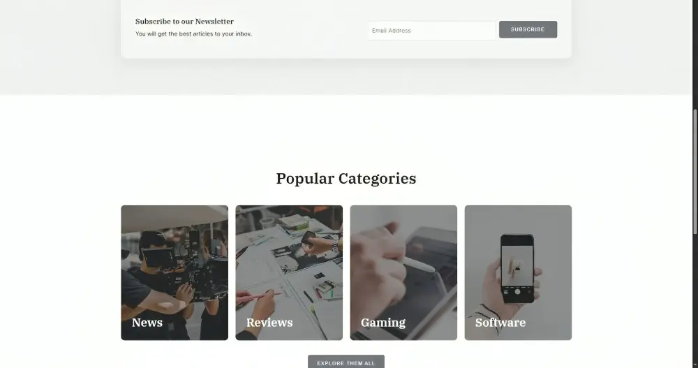 Newsletter & Categories