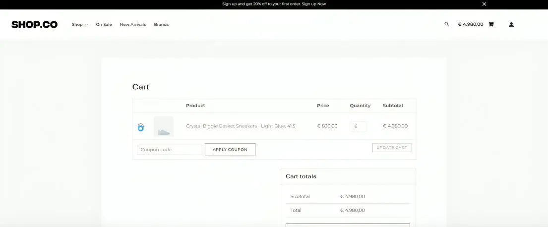 Shopping Cart & Checkout