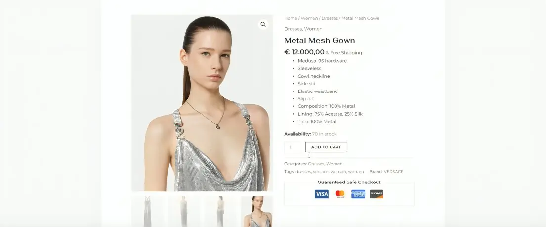 Single Product Page